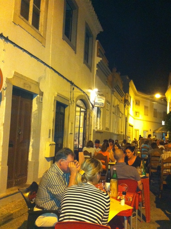 Restaurants street at Tavira, Algarve